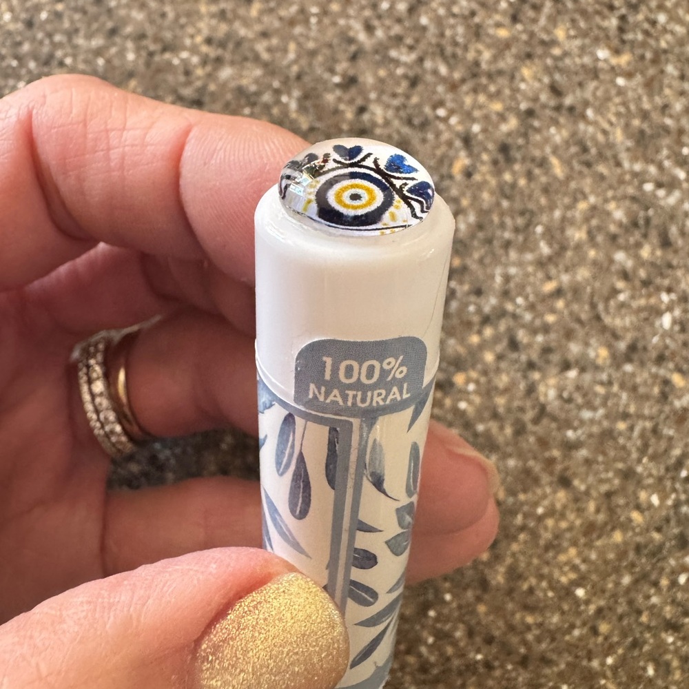 Evil Eye 🧿 Natural Lip Balm with Blue and Yellow Design